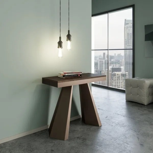 Consolle 90x40 cm allungabile a 300 cm DIAMANTE EVOLUTION Noce telaio Orso