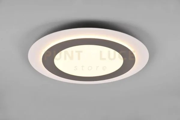 Morgan plafoniera a led 42w 5600lm, 2700 - 6500k bianca rotonda bor...