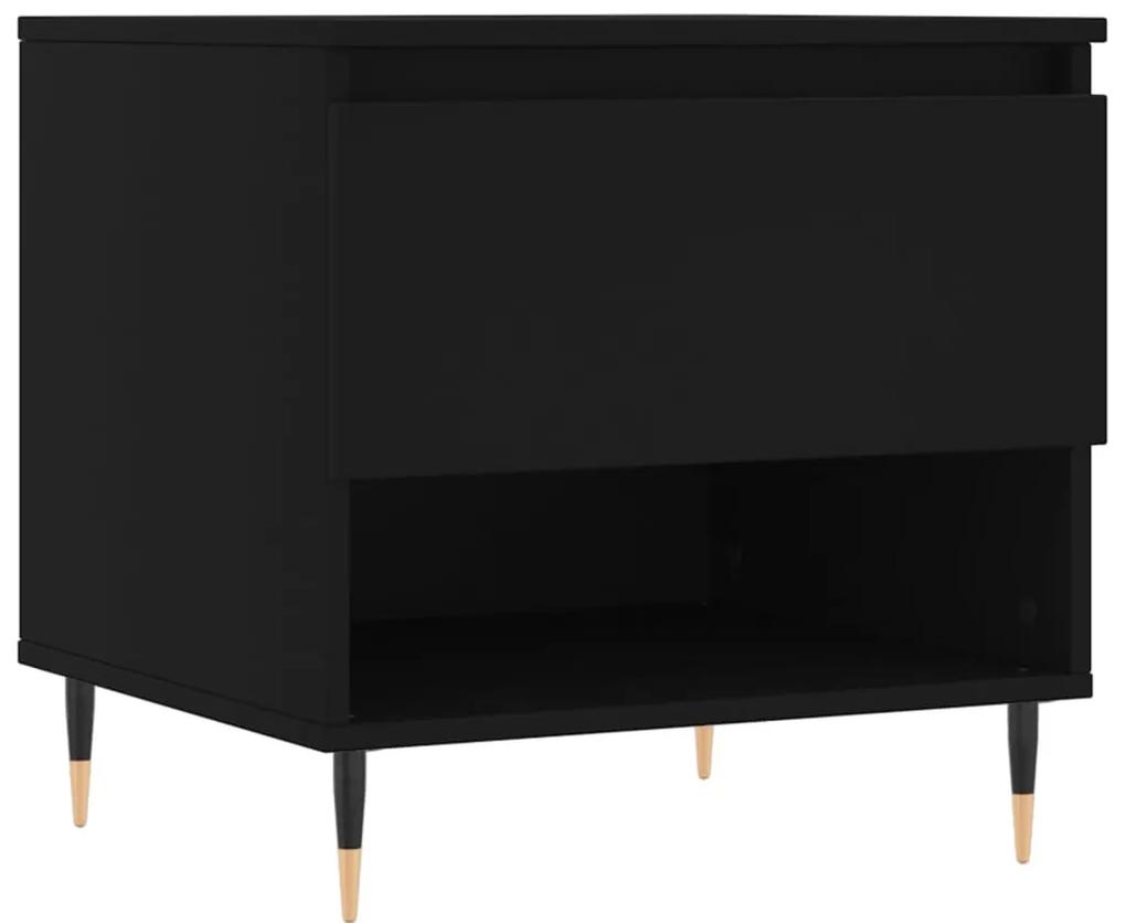 Tavolino da salotto nero 50x46x50 cm in legno multistrato