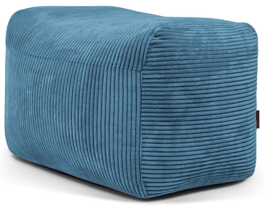 Puof a sacco blu con rivestimento in velluto a coste Plus 70 Lounge – SLOWDOWN