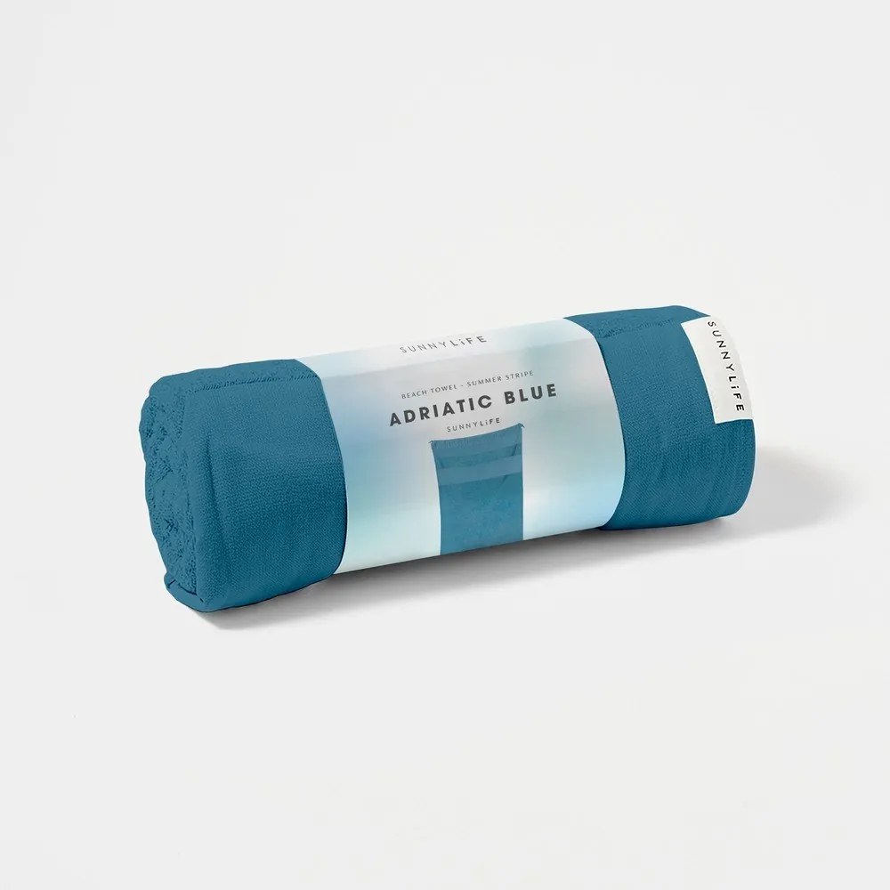 Telo mare in cotone blu, 175 x 90 cm Summer Stripe - Sunnylife