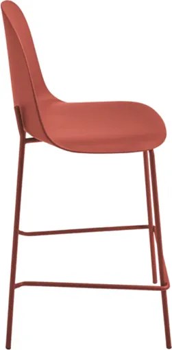 Sgabello con seduta in polipropilene Ruggine e gambe in metallo - FOX 2 pezzi