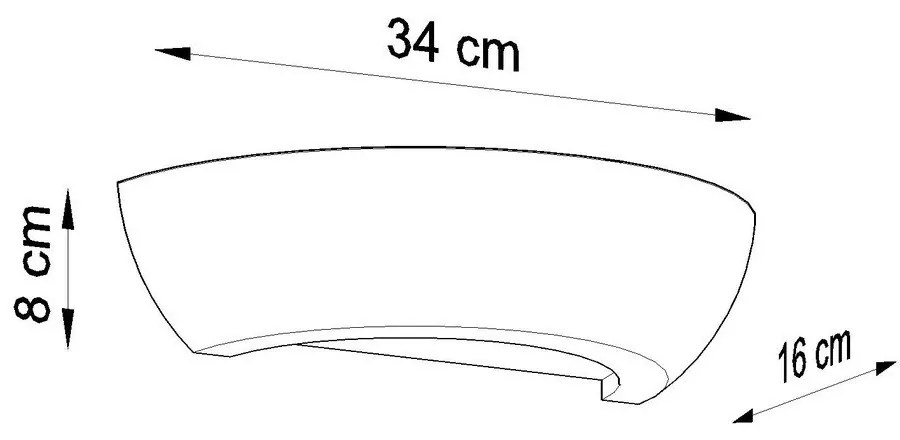 Lampada da parete in ceramica Arto - Sollux