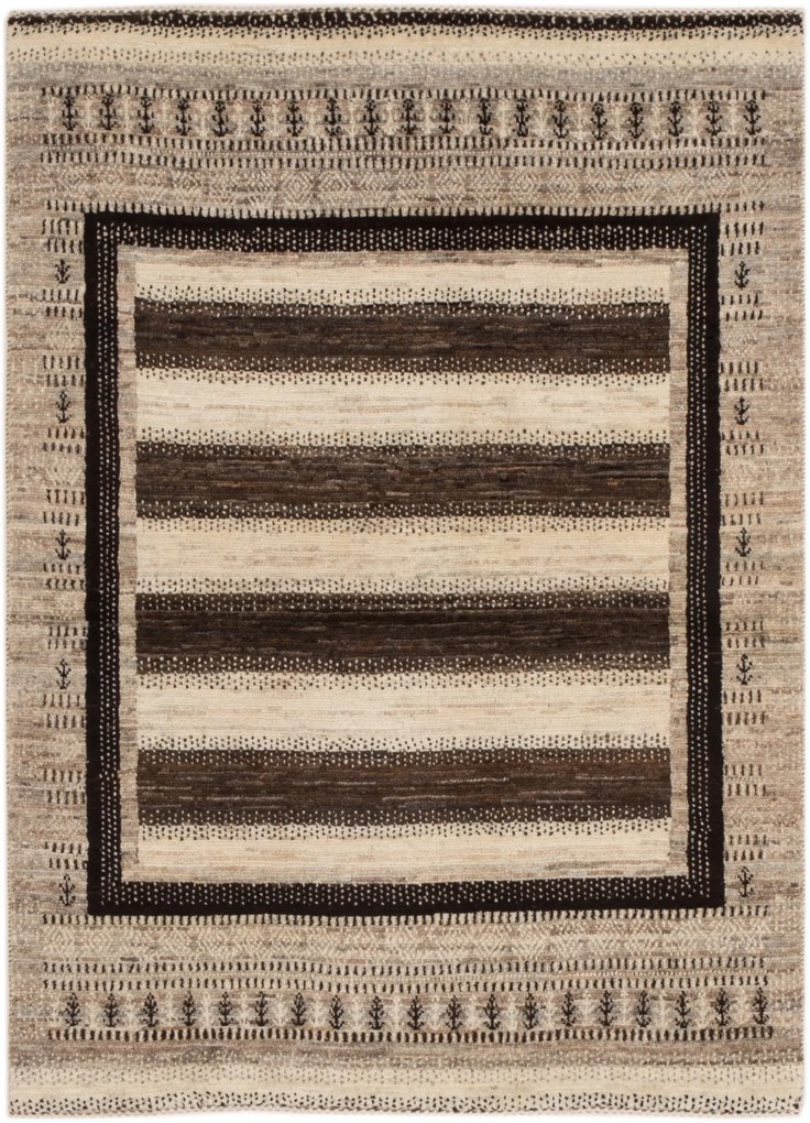 Loribaft Tappeto 140x100 Marrone (Iran) Annodato A Mano