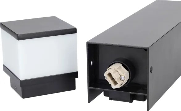 Brilagi - Lampada da esterno con 2 prese SCHUKO, 1x G9/11W/230V, IP44, nera