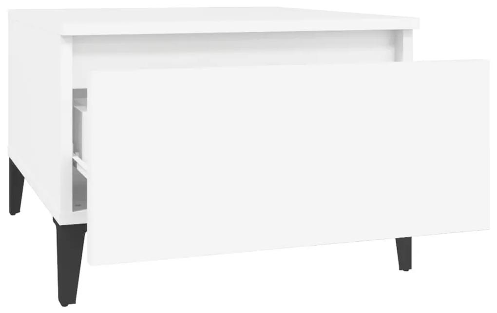 Tavolino Bianco 50x46x35 cm in Legno Multistrato