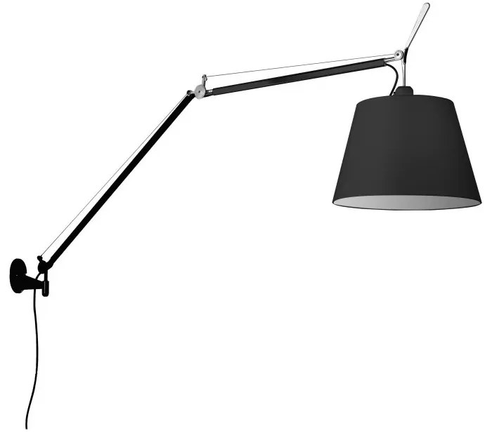 Artemide - Tolomeo Mega Applique da Parete con Dimmer Ø320 Nero Artemide