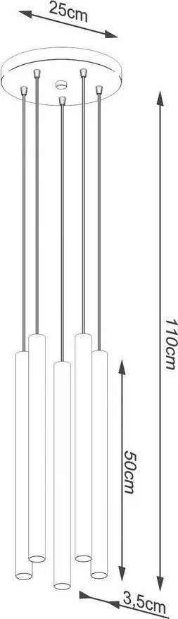 Lampadario grigio in calcestruzzo ø 25 cm Fideus – Sollux