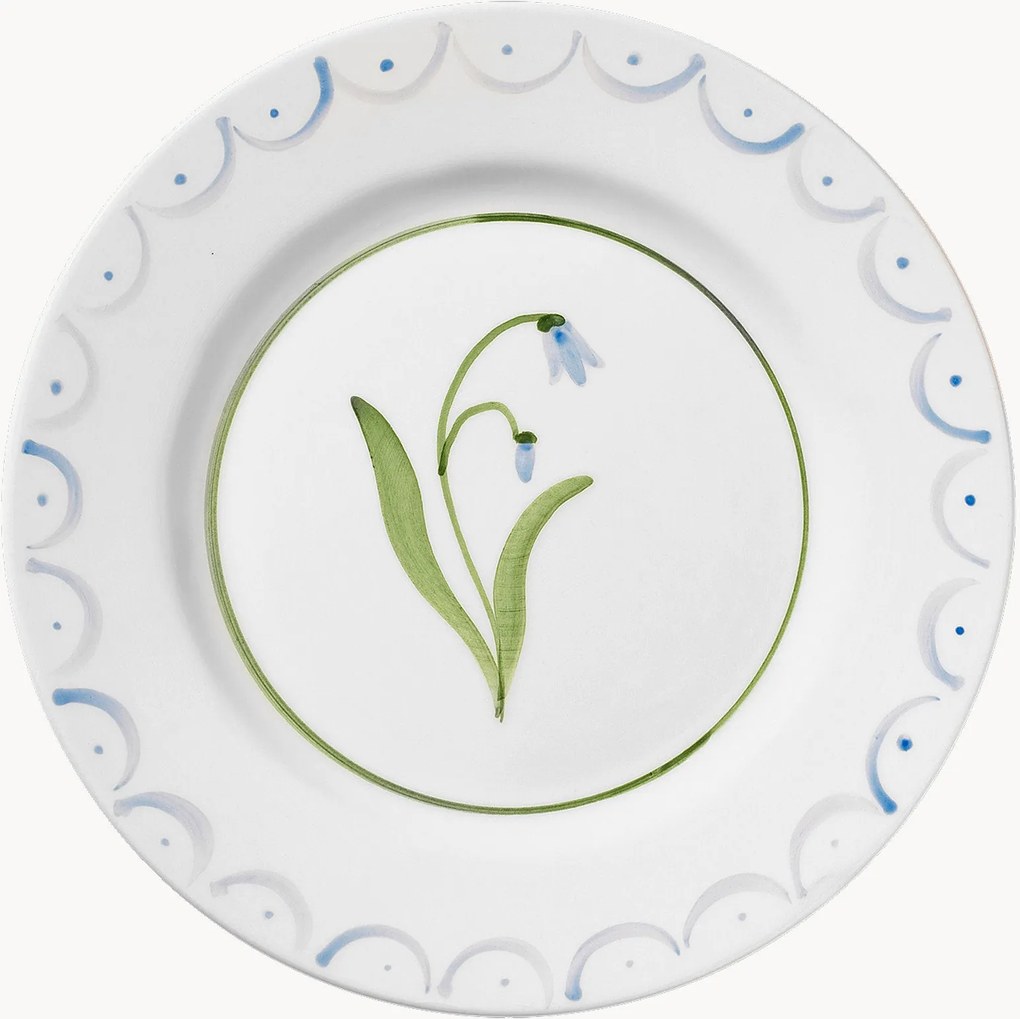 Piatto da colazione dipinto a mano Cottage Flower