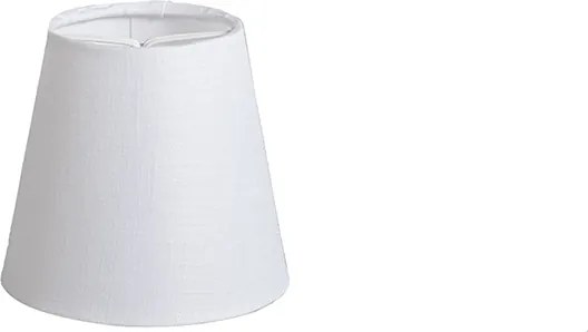 Paralume a clip in lino bianco 12 cm rotondo