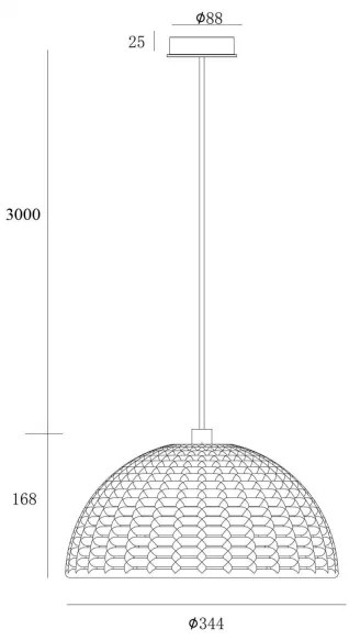 Deko-Light 342143 - Lampadario a sospensione con filo BASKET 1xE27/40W/230V diametro 35 cm