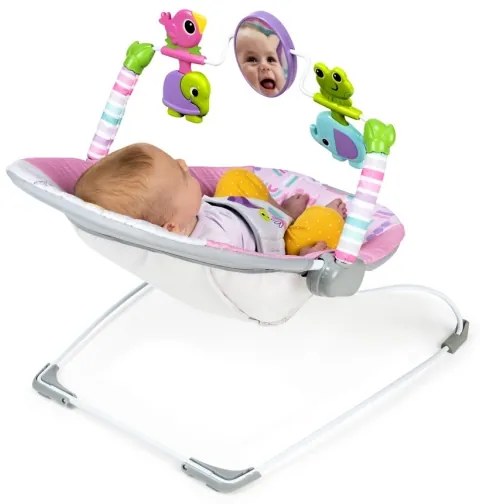 Bright Starts - Dondolo vibrante per bambini PINK PARADISE 1xLR14