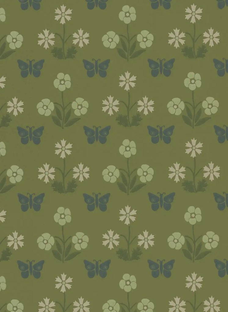Little Greene Tapete Burges Butterfly - Garden