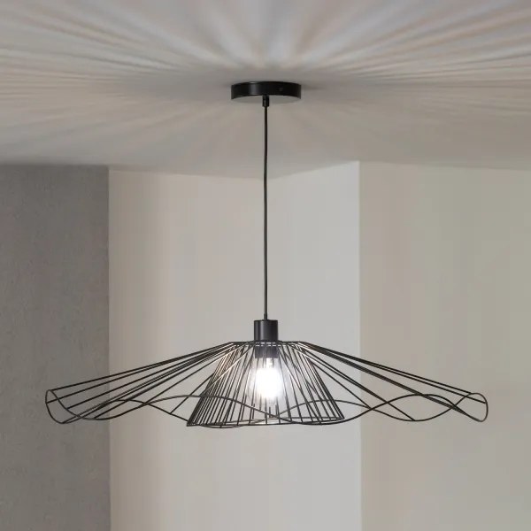 Brilagi - Lampadario LED sospeso a cavo CERIA WIRE 1xE27/40W/230V Ø 80 cm nero