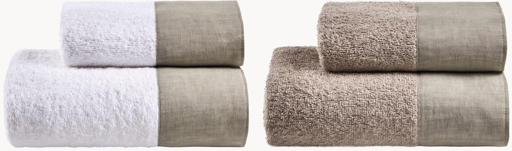 Set di 4 asciugamani in spugna di cotone Azul