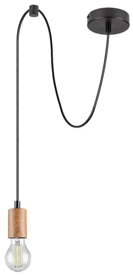 Rabalux 72071 - Lampadario a cavo DOLLIEN 1xE27/60W/230V faggio
