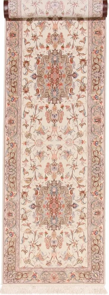 Tabriz Tappeto 90 x 340 Beige (Iran) Annodato A Mano