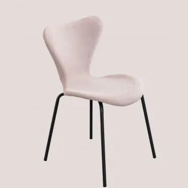 Sedia da pranzo impilabile imbottita stile Uit Nude marrone chiaro & - Sklum