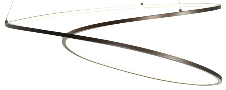 Lampada a sospensione di design bronzo 72 cm con LED a 3 livelli di dimmerazione - Rowan