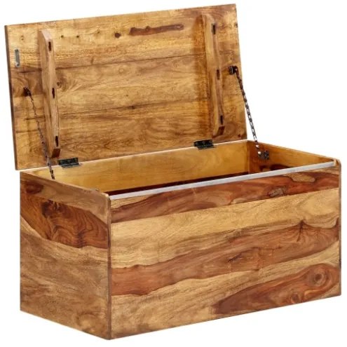 Cassapanca 80x40x40 cm in Legno Massello di Sheesham