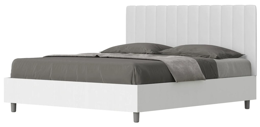 Letto Matrimoniale 160x190 cm Senza Rete Kaia Bianco