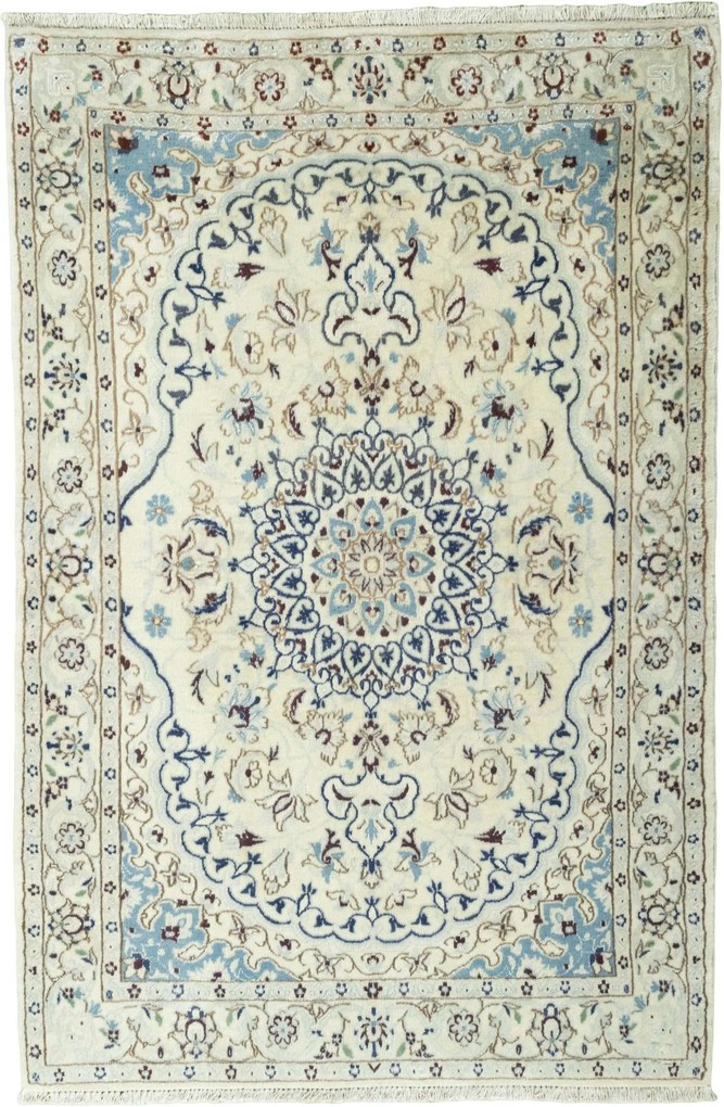 Nain Tappeto persiano 100x150 Beige (Iran) Annodato A Mano