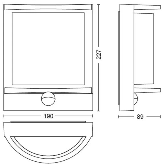 Philips - LED Applique da esterno con sensore SAMONDRA LED/3,8W/230V IP44