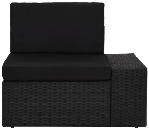 Set Divani da Giardino 8 pz in Polyrattan Nero