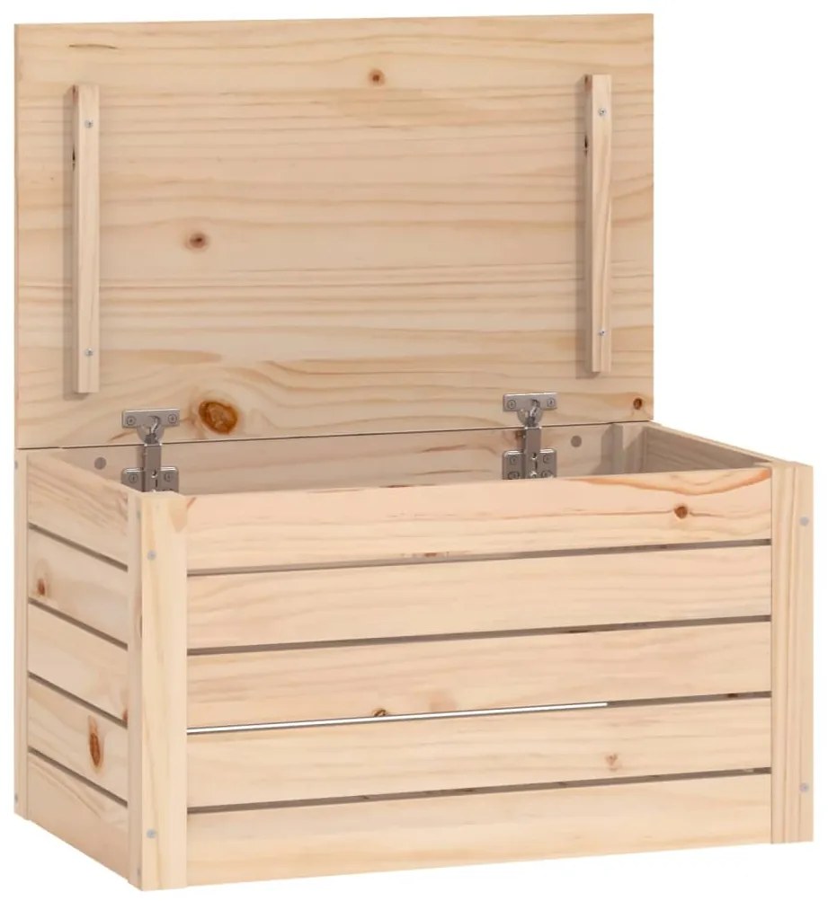 Contenitore portaoggetti 59,5x36,5x33 cm legno massello pino