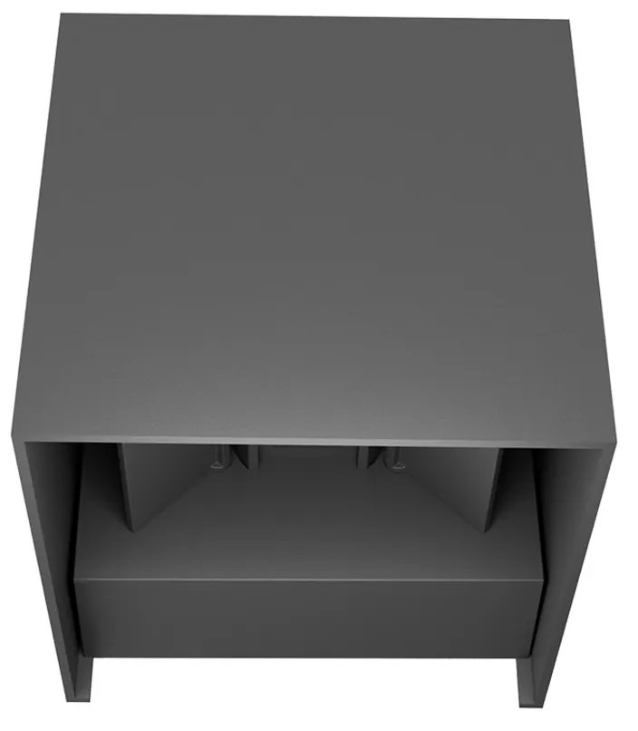 Applique LED Cubo 12W Bidirezione Antracite IP65 CCT OSRAM Chip LED