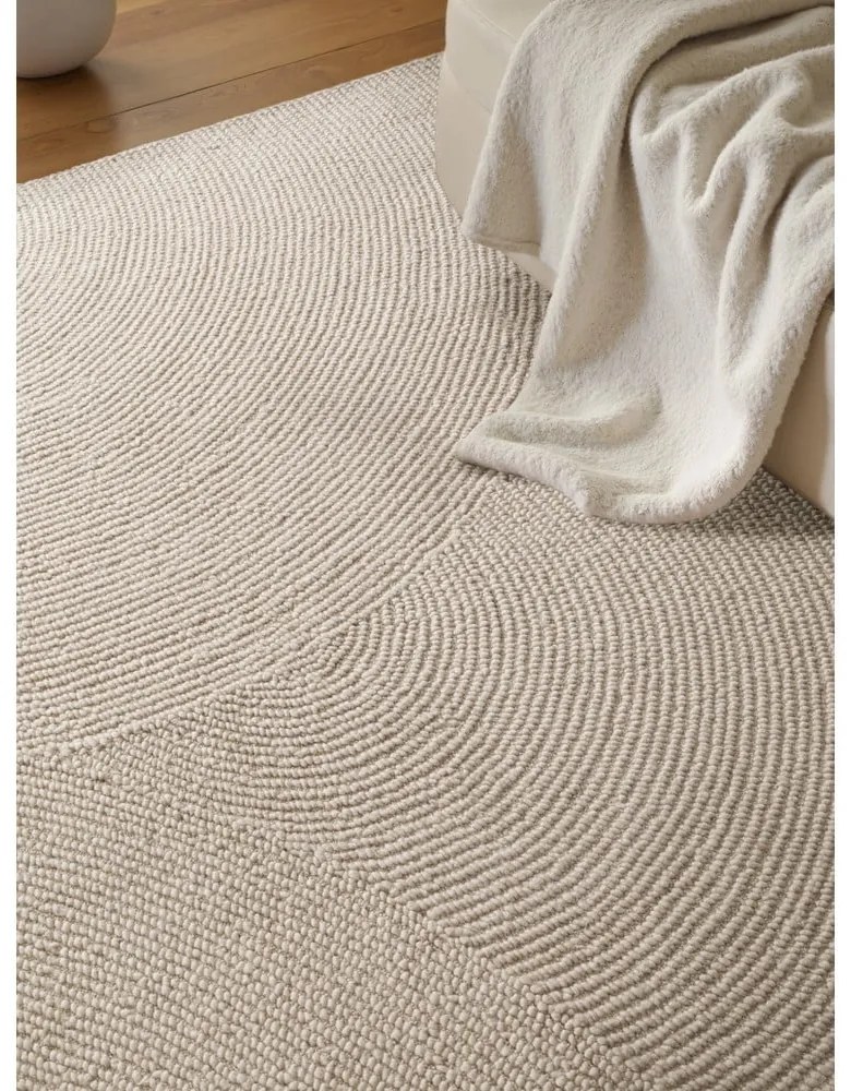 Tappeto colore naturale chiaro in lana tessuto a mano 80x150 cm Eleni Natural White – Hanse Home