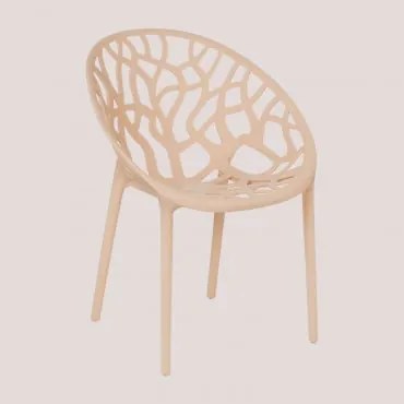 Sedia Da Giardino Impilabile Ores Marrone Grano - Sklum