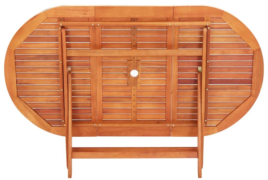 Tavolo da giardino pieghevole 160x85x74 cm in legno eucalipto