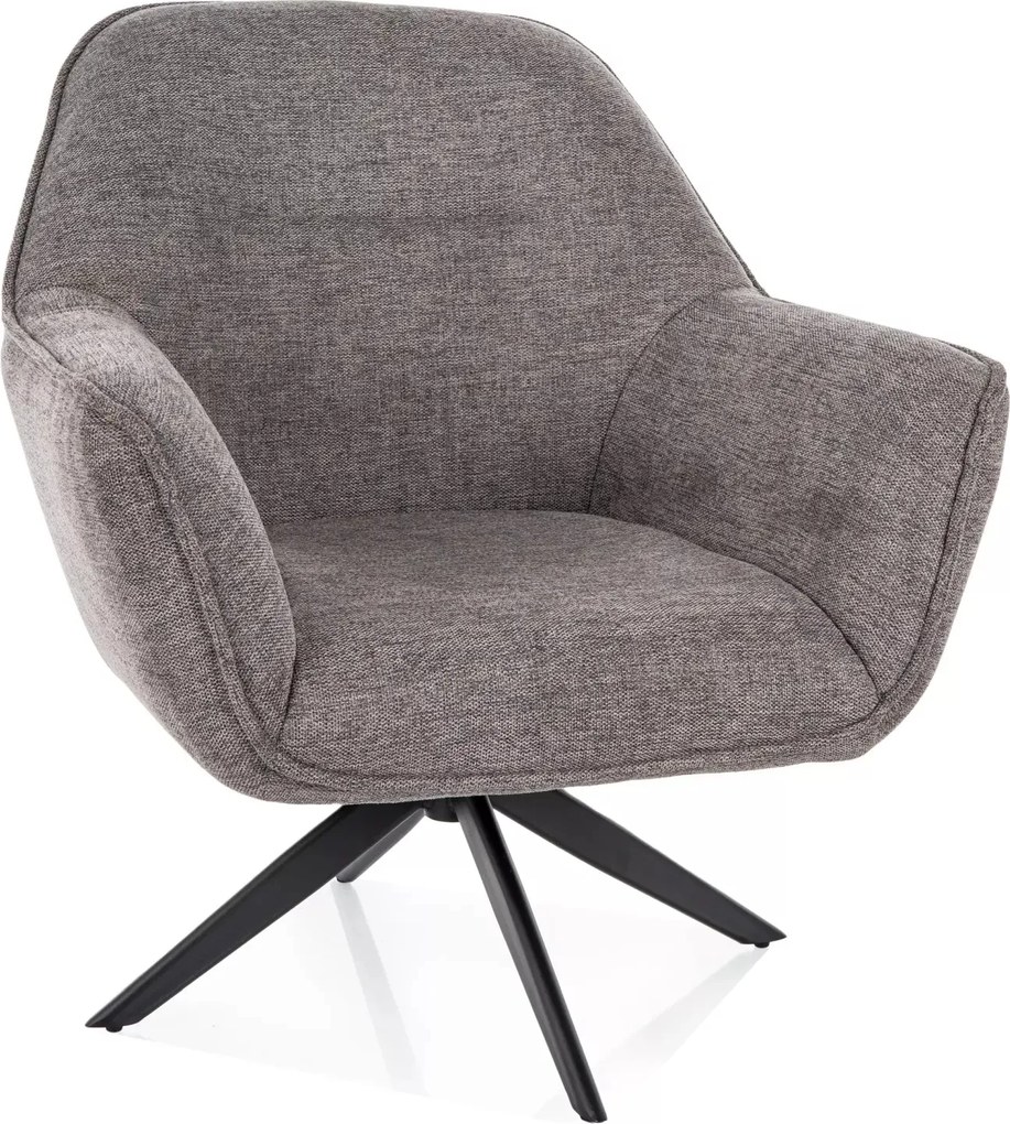 Poltrona Galia Brego in tessuto grigio – 86x77x75 cm