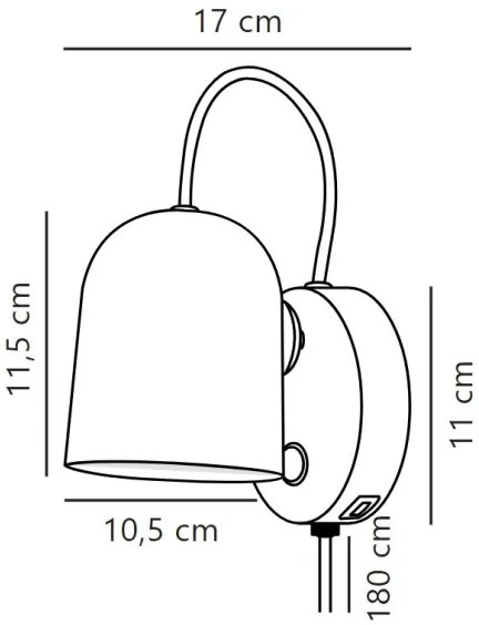 DFTP by Nordlux - Faretto da parete ANGLE 1xGU10/25W/230V nero