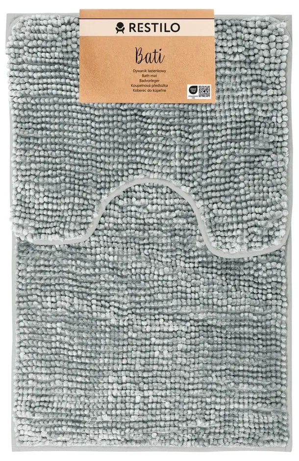 Set di 2 tappetini da bagno grigi Bati - AmeliaHome