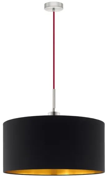 Eglo - Lampadario LED a sospensione su cavo TUNJA 1xE27/60W/230V nero