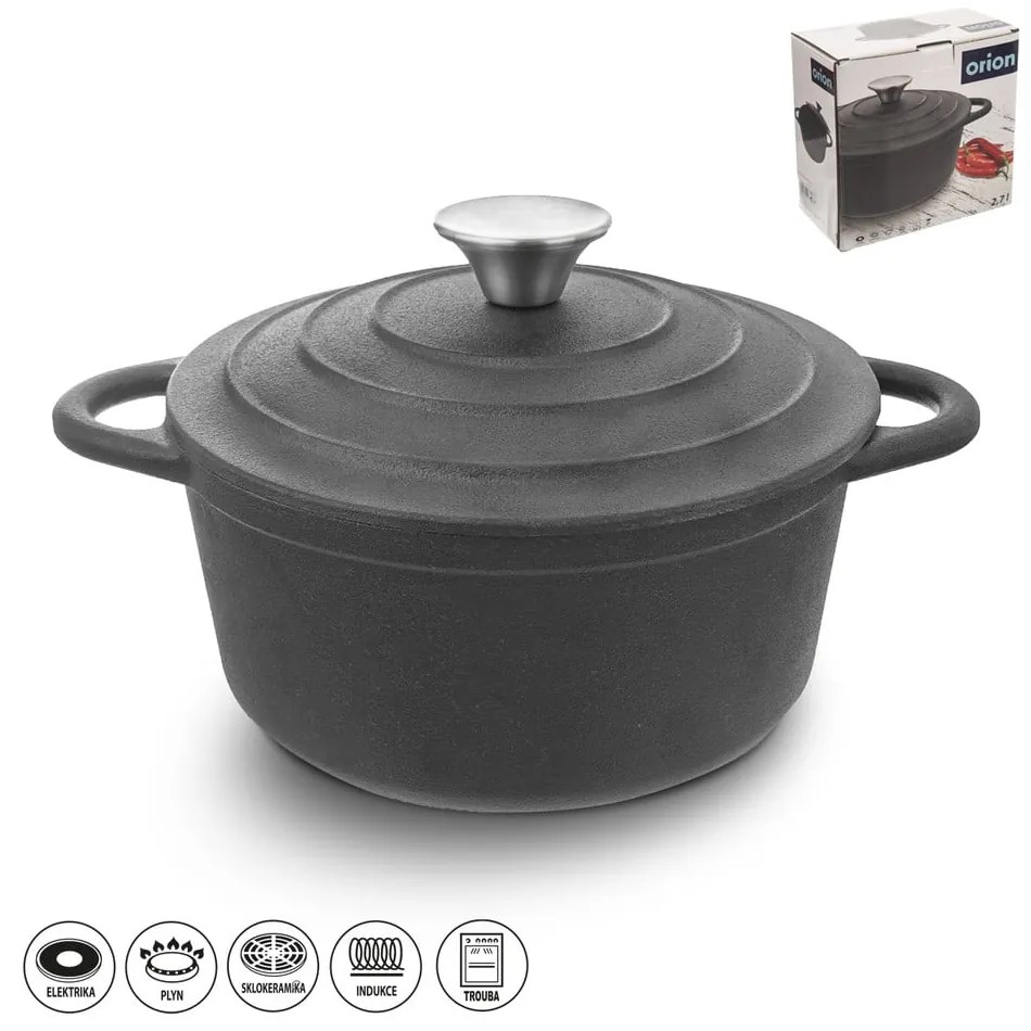 Pentola in ghisa con coperchio 2,7 l Litina - Orion