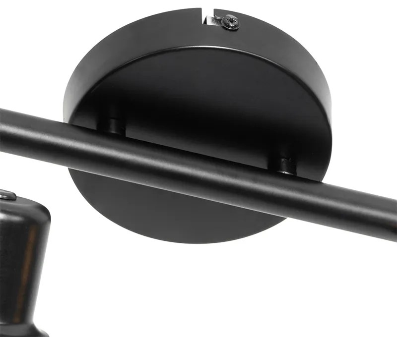 Faretto industriale nero con oro 4 luci - Bliss Mesh