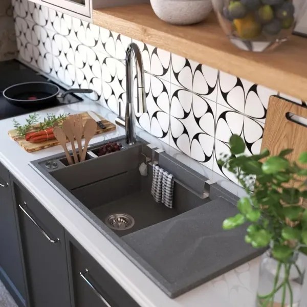 Deante BDH_072M - Rubinetto lavello con doccetta estraibile LUKRECJA cromo lucido