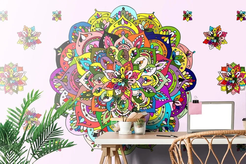Carta da parati – Mandala multicolore