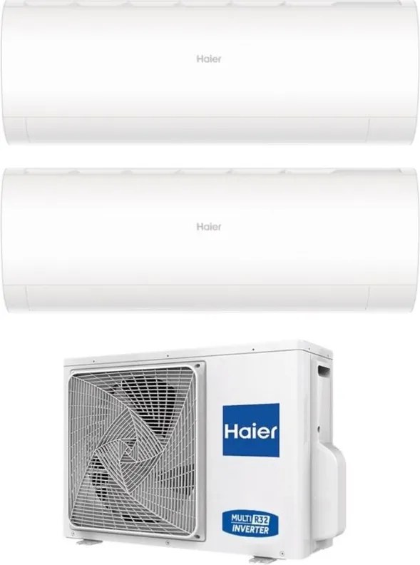Climatizzatore Condizionatore Haier Dual Split Inverter serie pearl 9+9 con 2U40S2SM1FA R-32 Wi-Fi Integrato 9000+9000