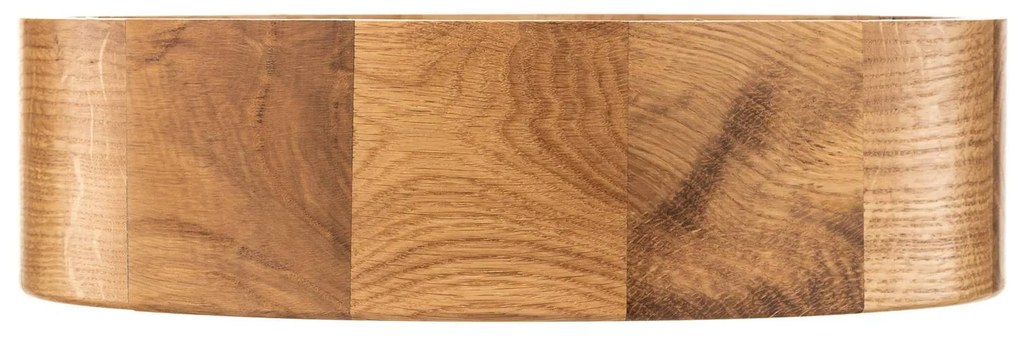 TEMAR LIGHTING Plafoniera Cleo DR275, IP54, Ø 27,5 cm, legno di quercia, E27