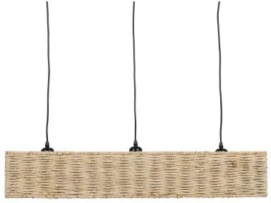 Lampadario Nero Naturale Ferro 220-240 V 88 x 17,5 x 65 cm