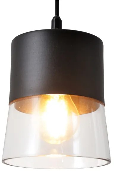 Lampadario a sospensione con filo FERGIE 1xE27/15W/230V nero