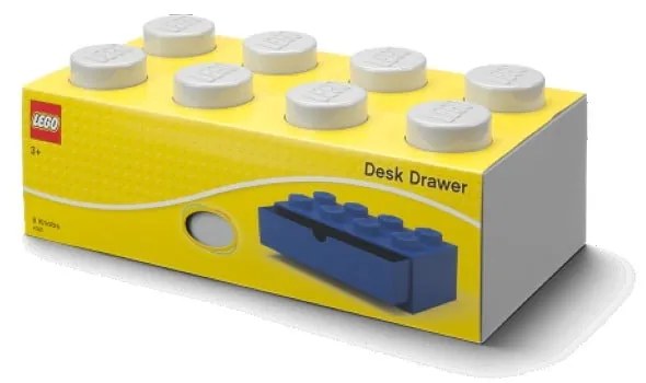 Scatola da tavolo grigia con cassetto Brick - LEGO®