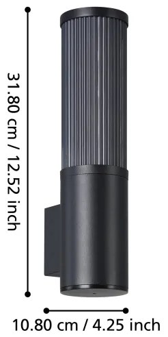 Eglo 901033 - Applique da esterno SALLE 1xE27/15W/230V IP54