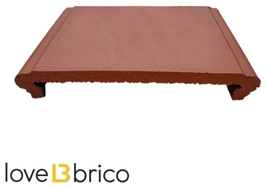 Coprimuro doppio toro interno 10,5 cm in cotto trattato Cotto Furnò Rosato Natura Kwikdry