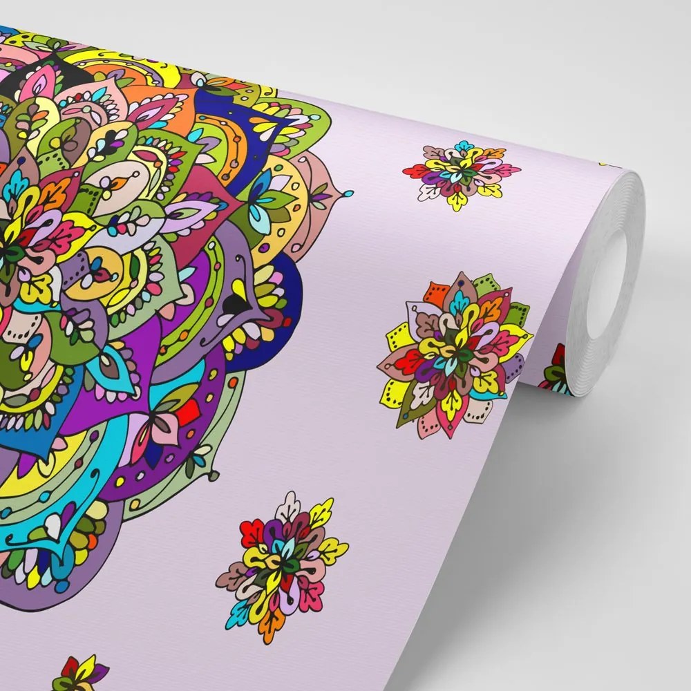 Carta da parati autoadesiva – Mandala multicolore