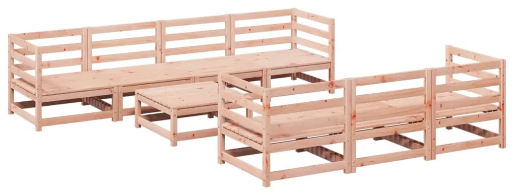 Set divani da giardino 8 pz in legno massello abete douglas